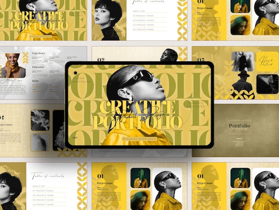 Creative Portfolio Template Canva, Business Portfolio, Portfolio Template for Stylists, Brand Presentation, UGC Portfolio, Creative LookBook