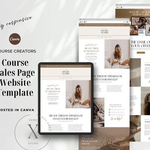 Canva Sales Page Template Coaching Course Sales Page, Sales Landing Page Template, Coaching Program Template Coaching Template Coach
