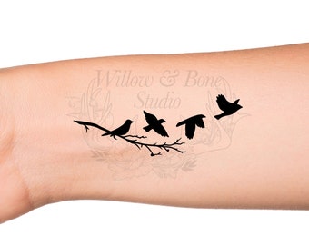 BIRDS ON BRANCH TATTOO by 216tattoos on DeviantArt