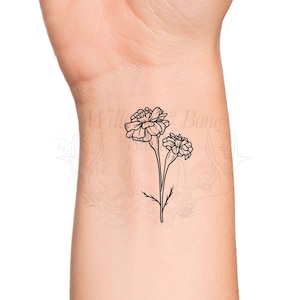 20 Marigold and Cosmos October Birth Flower Tattoo Designs Ideas   EntertainmentMesh