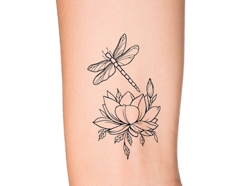 Lotus Lily Tattoo Etsy