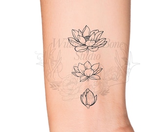 Water Lily Tattoo Etsy
