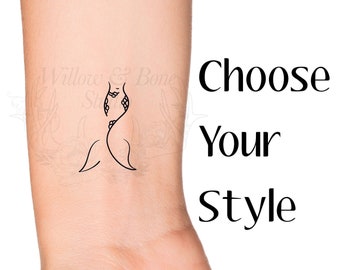 Mermaid Tail Tattoo - Etsy Mermaid Tail Tattoo - Etsy
