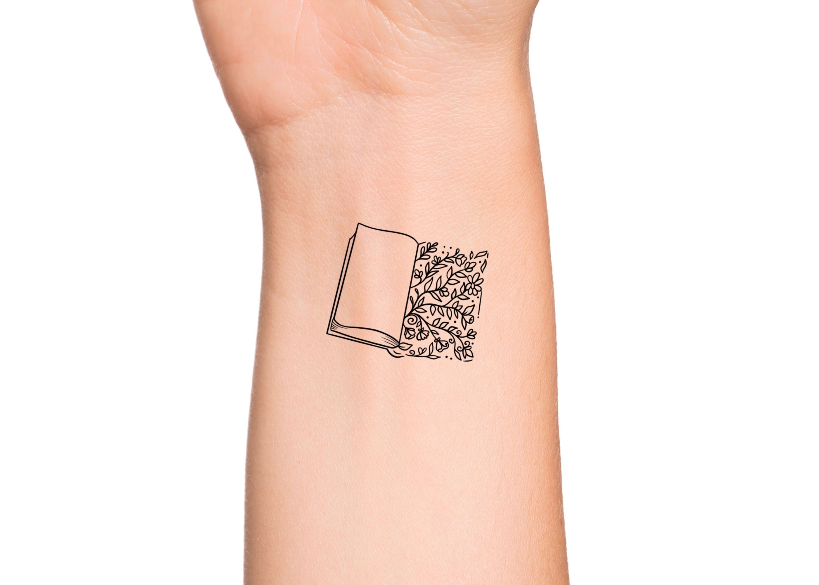 Wildflower Romance Open Book Temporary Tattoo Floral Bookish - Etsy Wildflower Romance Open Book Temporary Tattoo Floral Bookish - Etsy