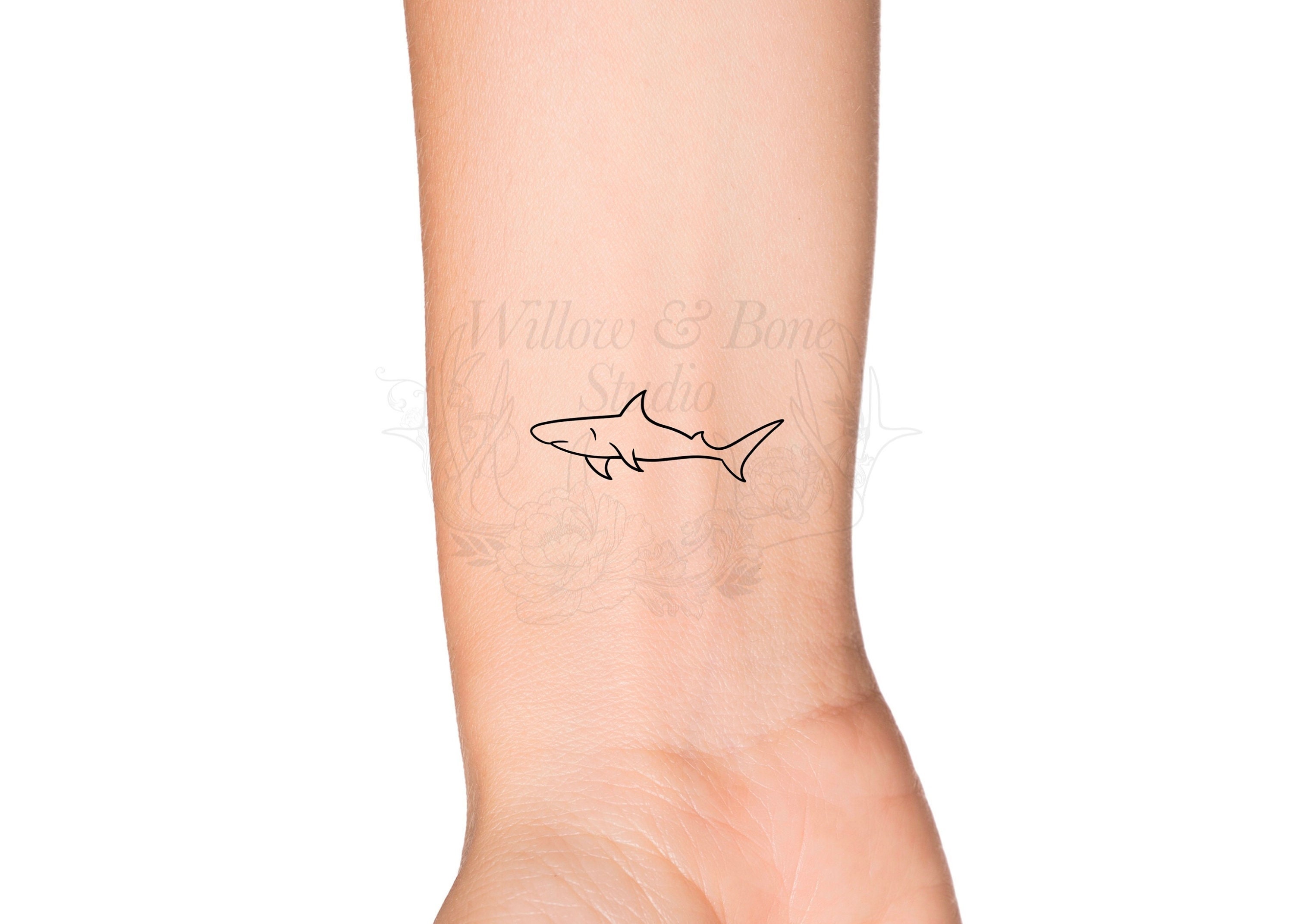 Shark Outline Tattoo