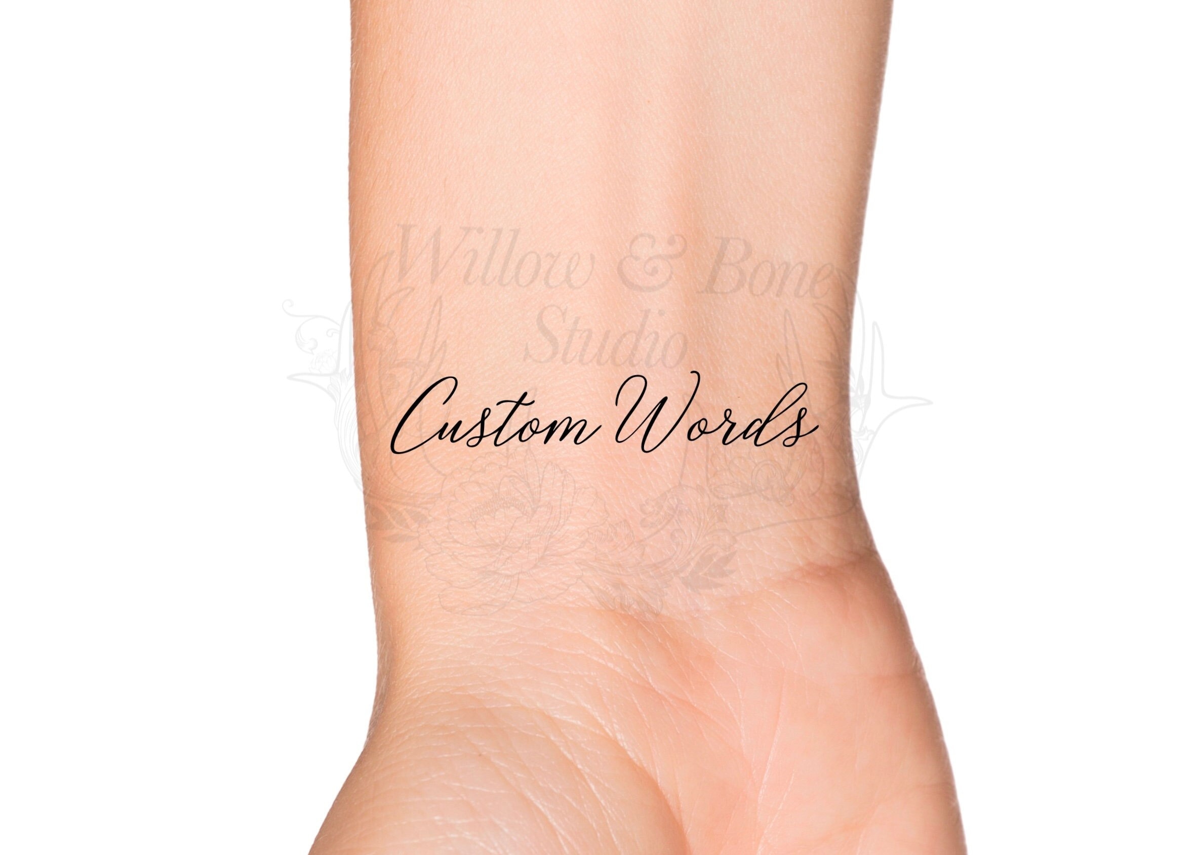 Tatoueur Sainte Marie De La Mer Mots personnalisés Écriture délicate Tatouage temporaire - Etsy France