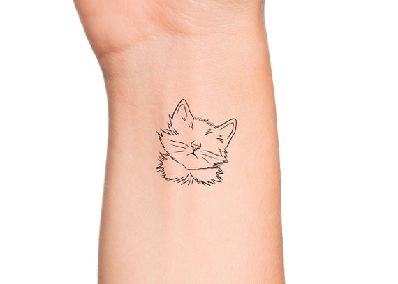 Premium Vector | Cat symbol logo tribal tattoo design stencil vector  illustration