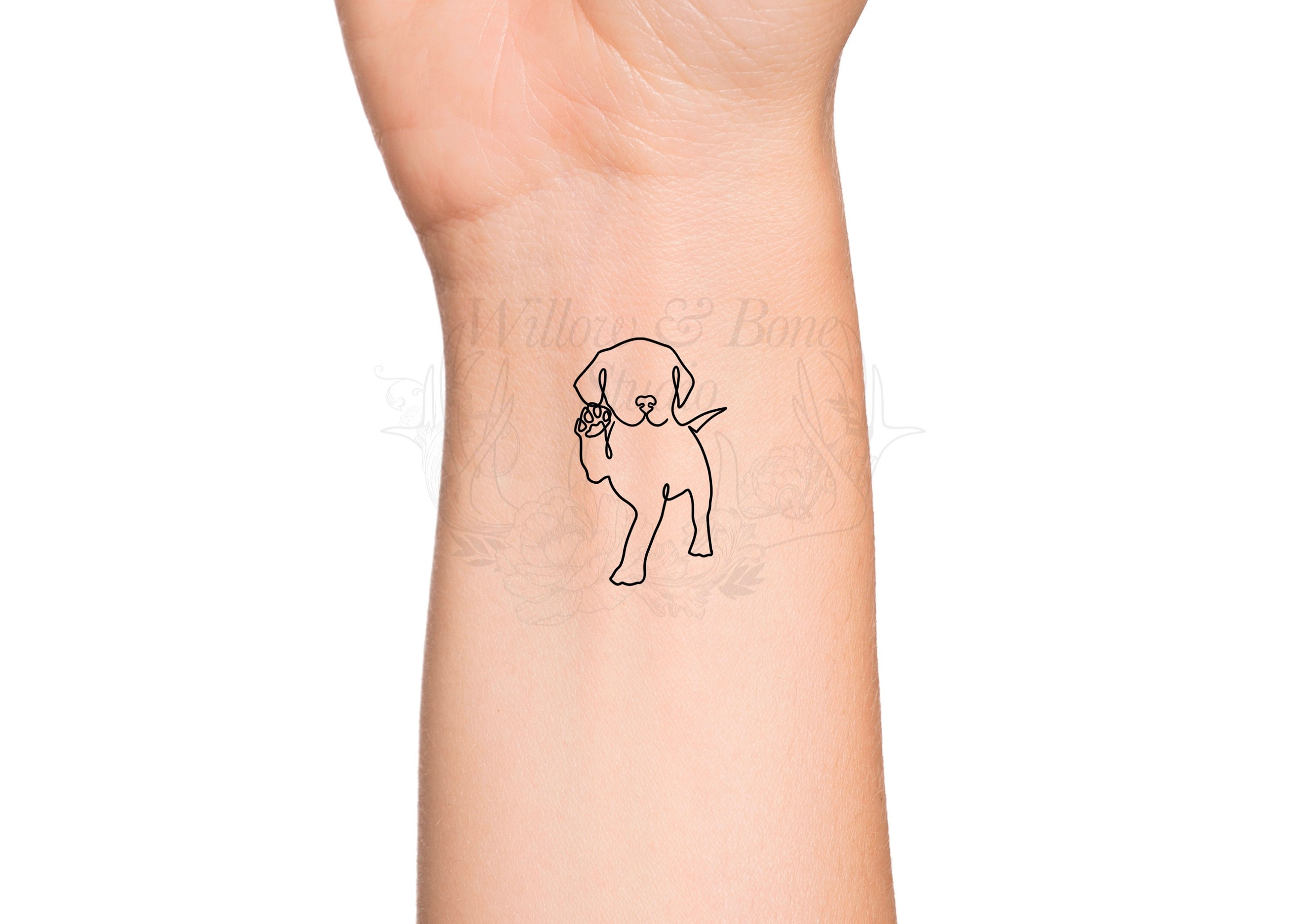 Buy Boxer Dog Love Outline Temporary Tattoo Puppy Love Tattoo Pet Memorial Tattoo  Dog Breed Outline Family Love Wrist Tattoo Online in India - Etsy