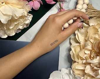 Mom Love Temporary Tattoo