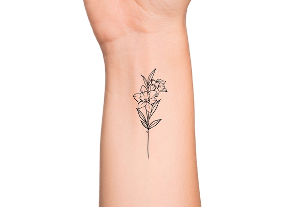 Buy March Birth Month Flower Daffodil Temporary Tattoo Birth Online in  India  Etsy