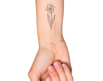 March Birth Month Flower: Daffodil Temporary Tattoo Birth - Etsy Finland March Birth Month Flower: Daffodil Temporary Tattoo Birth - Etsy Finland