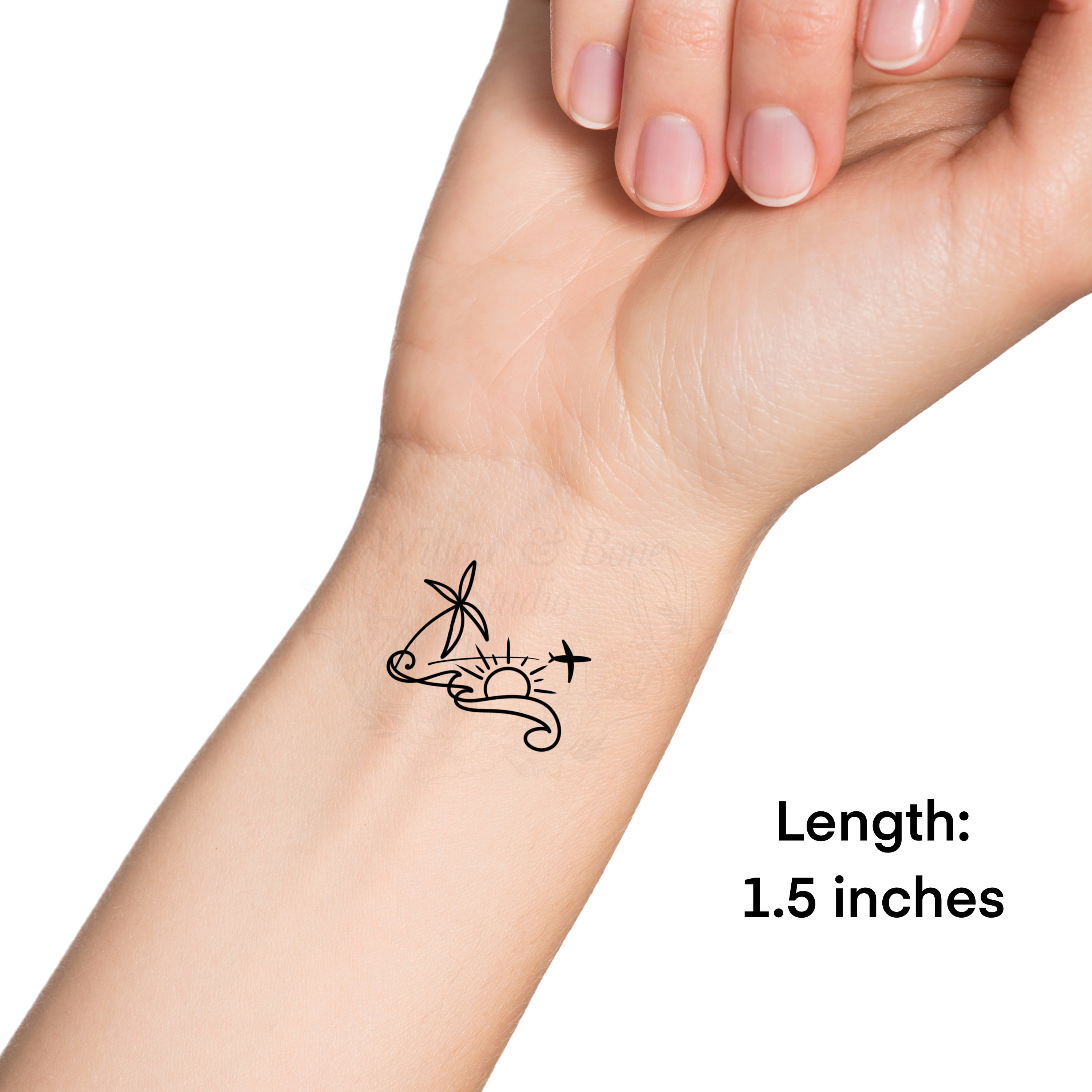 Tinker bell tattoo located on the inner arm,
