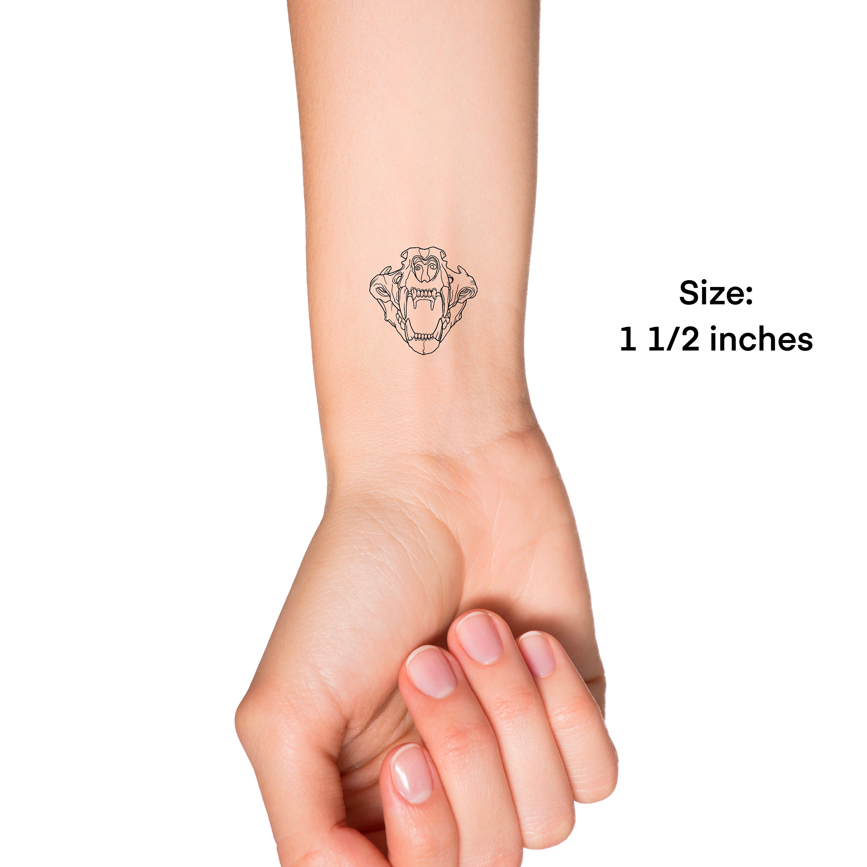 Animal Skull Outline Taxidermy Temporary Tattoo Teeth and - Etsy Sweden Animal Skull Outline Taxidermy Temporary Tattoo Teeth and - Etsy Sweden