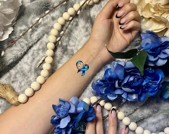 Choose Your Color Cancer Awareness Heart Symbol Temporary Tattoo