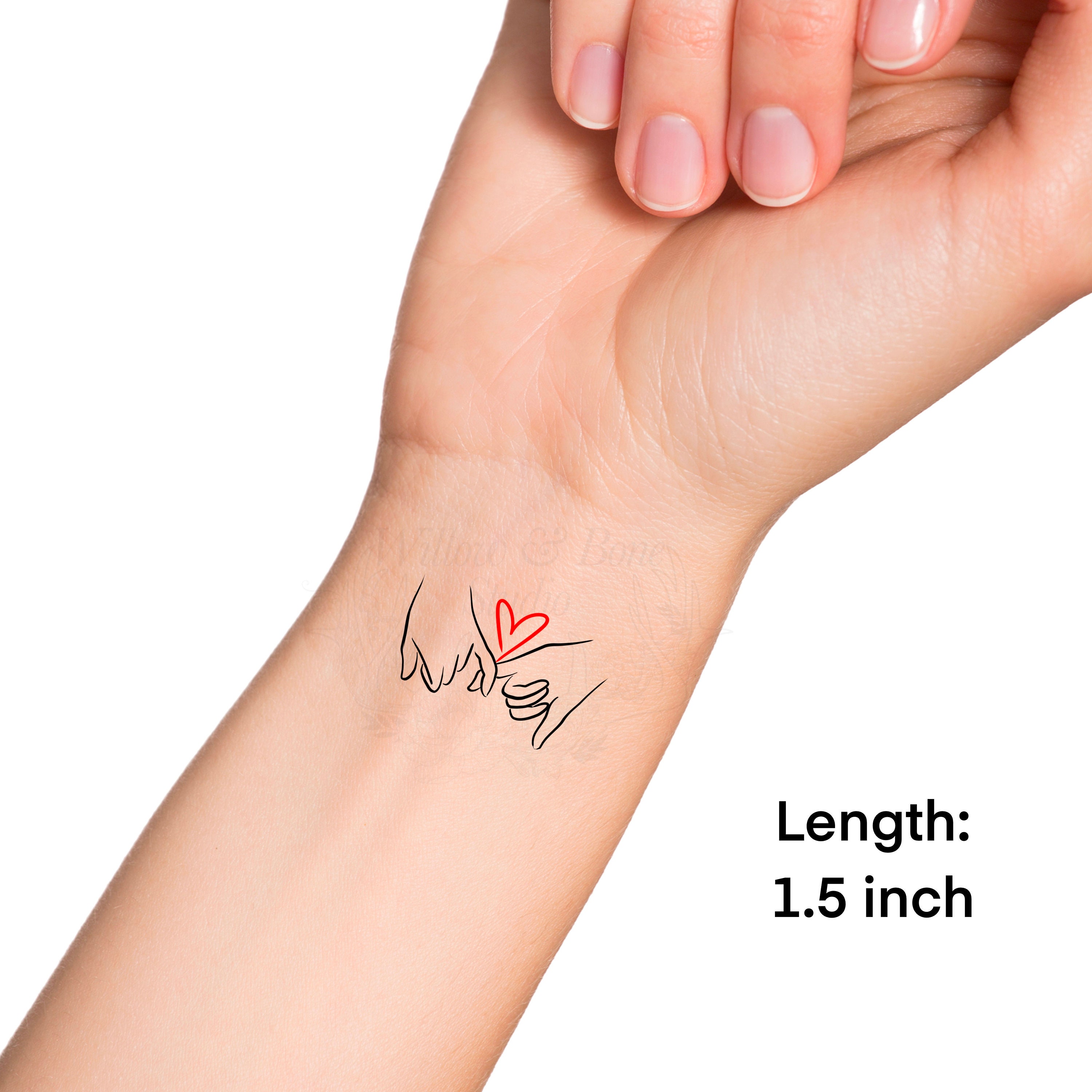 Amazon.com : Simply Inked Pinky Promise Temporary Tattoo, Designer  Temporary Tattoo for Girls Boys Men Women Waterproof Sticker Size: 2.5 x 4  inch l Black l : Beauty & Personal Care