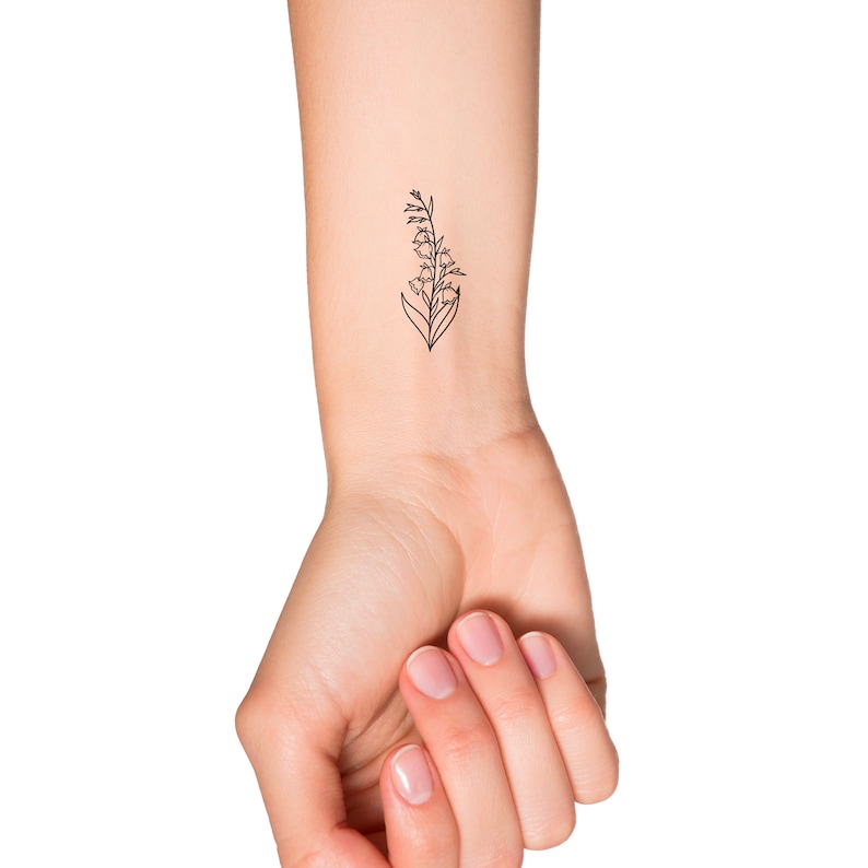 May Birth Month Flower Lily Of The Valley Temporary Tattoo Etsy may-birth-month-flower-lily-of-the-valley-temporary-tattoo-etsy