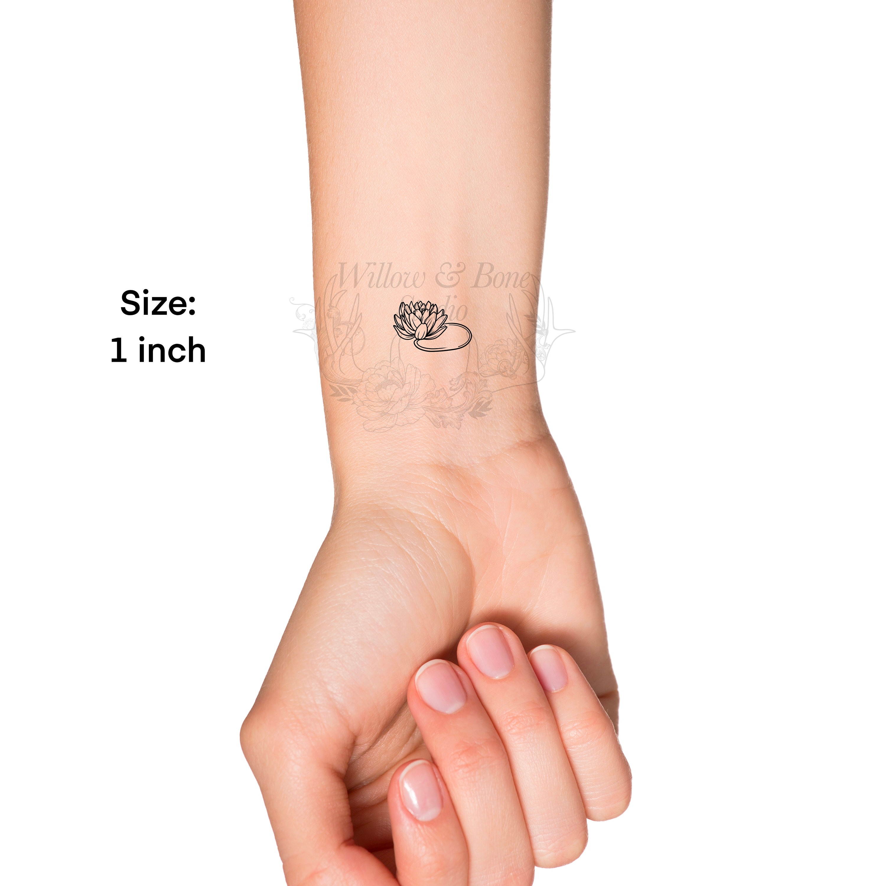 July Birth Month Flower: Water Lily and Lily Pad Temporary Tattoo - Birth  Flower Outline Tattoo - Feminine Women Wildflower Floral Tattoo - Etsy  Finland