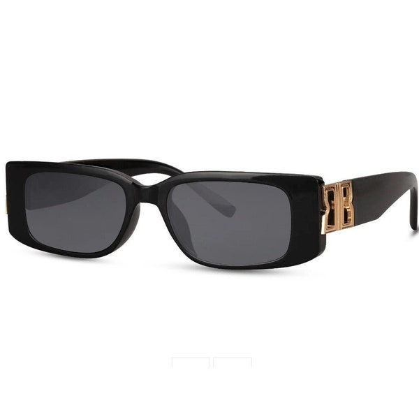Luxury Sunglasses "BB" Wayfarer for Women & Men Black White Brown Gold frame Black Brown Lens NEW Collection 100% UV Protection
