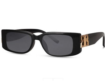 Gafas de sol de lujo "BB" Wayfarer para mujeres y hombres Marco negro blanco dorado Lentes negras NUEVA colección 100% protección UV