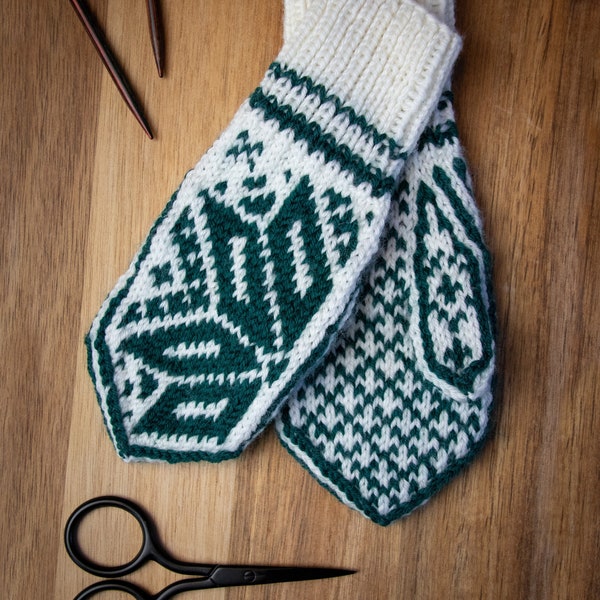 Half Star Mitten Mini - knitting pattern