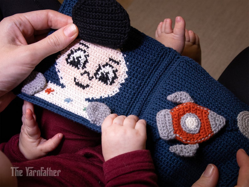 Baby Astronaut Book Crochet Pattern Quiet book Amigurumi toy image 7