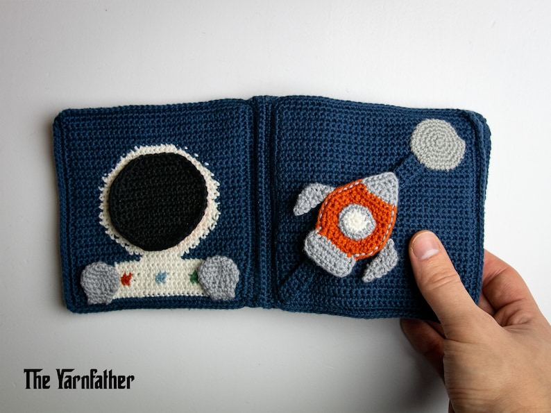 Baby Astronaut Book Crochet Pattern Quiet book Amigurumi toy image 1