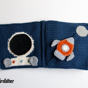 Baby Astronaut Book Crochet Pattern Quiet book Amigurumi toy image 4