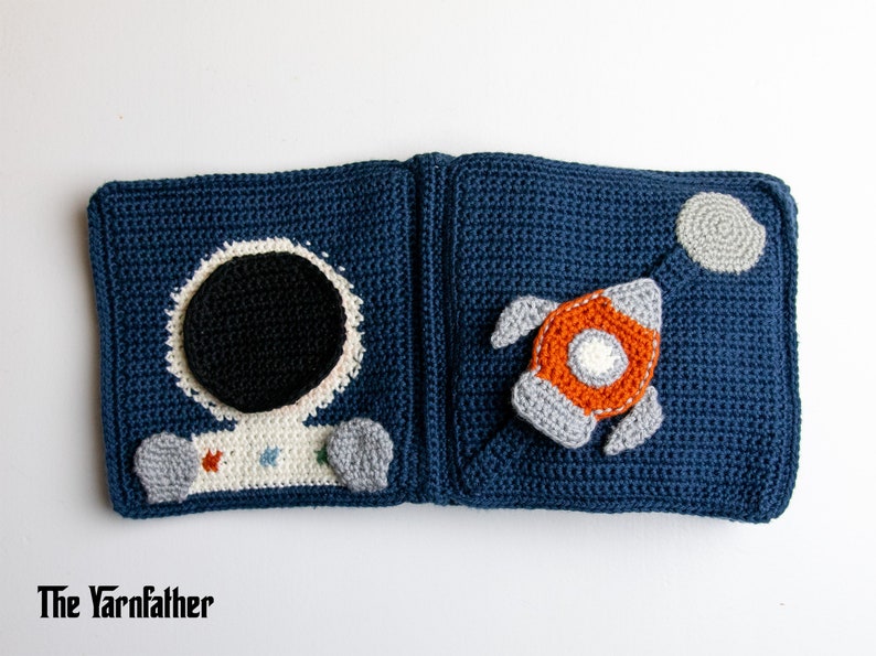 Baby Astronaut Book Crochet Pattern Quiet book Amigurumi toy image 4