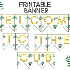 Printable Jungle/tropical Banner Instant Easy Digital PDF - Etsy Canada