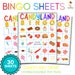 Candyland Printable/downloadable Bingo Game Candy Themed Sugar-inspired ...