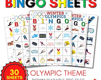 Bingo Olympische Winterspelen: 30 unieke kaarten (afdrukbaar/downloadbaar)