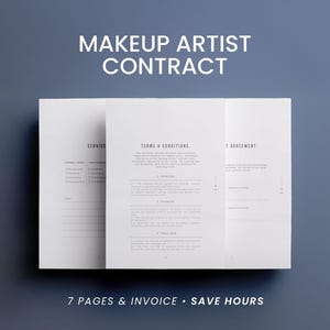 Freelance Makeup Artist Agreement: Editable Canva Contract Template image 1