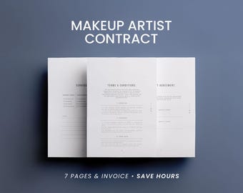 Freelance Makeup Artist Agreement: Editable Canva Contract Template
