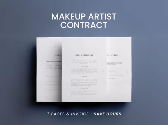 Freelance Makeup Artist Agreement: Editable Canva Contract Template