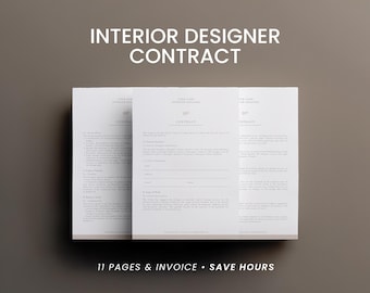 Freelance Interior Design Contract Template: Editable Client Agreement for Designers