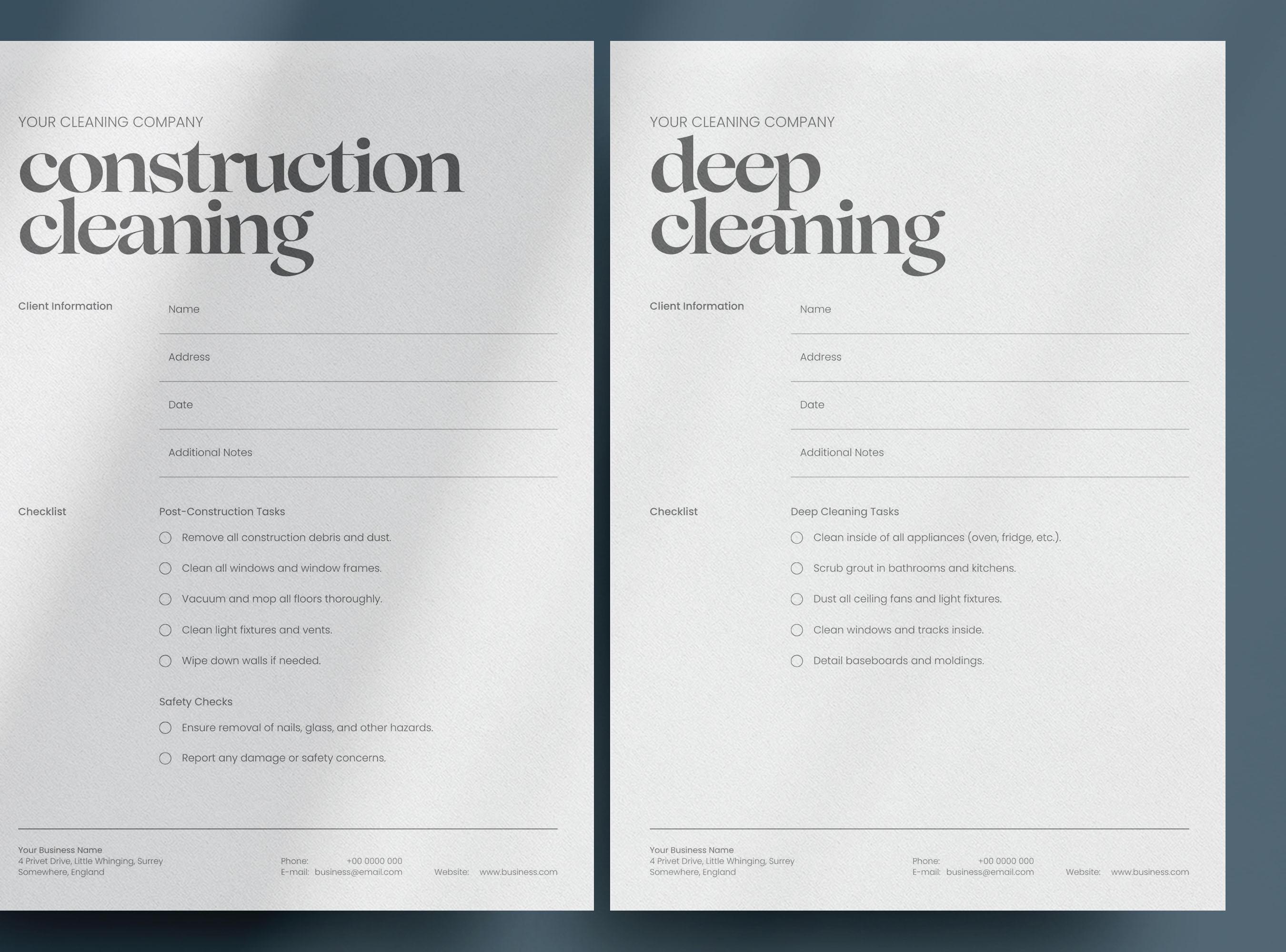 Cleaning Business Documents Bundle: Editable Contracts & Service ...