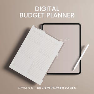 Digital Budget Planner: PDF With Hyperlinks for financial planning