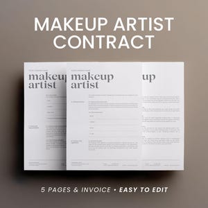Makeup Artist Service Agreement: Editable Canva Contract Template