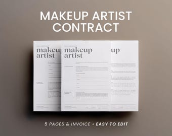 Makeup Artist Service Agreement: Editable Canva Contract Template