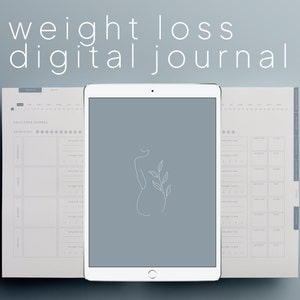 Digitaal dagboek voor gewichtsverlies, fitnesstracker, workoutplanner, macrotracker, tabel met lichaamsmetingen, wekelijkse maaltijdbereiding, dagelijks voedingsdagboek