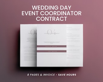 Wedding Day Coordinator Contract Template: Editable Canva Agreement for Bridal Events