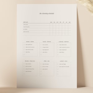 Cleaning Schedule Printable: Editable Checklist & Weekly To-Do Planner