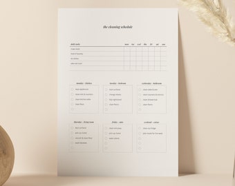Cleaning Schedule Printable: Editable Checklist & Weekly To-Do Planner