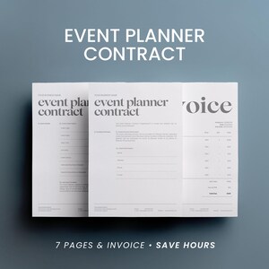 Modello di contratto per organizzatore di eventi: accordo con il cliente modificabile e moduli di pianificazione