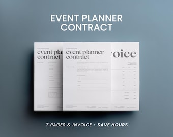 Event Planner Contract Template: Editable Client Agreement & Planning Forms