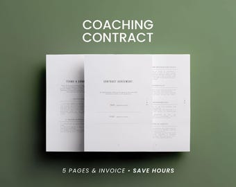 Coaching Contract Template: Editable Agreement for Coaches & Clients