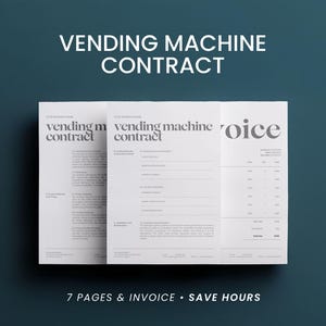 Vending Machine Contract Template: Editable Lease & Rental Agreement Forms
