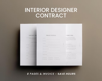 Interior Decorating Contract Template: Editable Agreement for Home & Property Styling