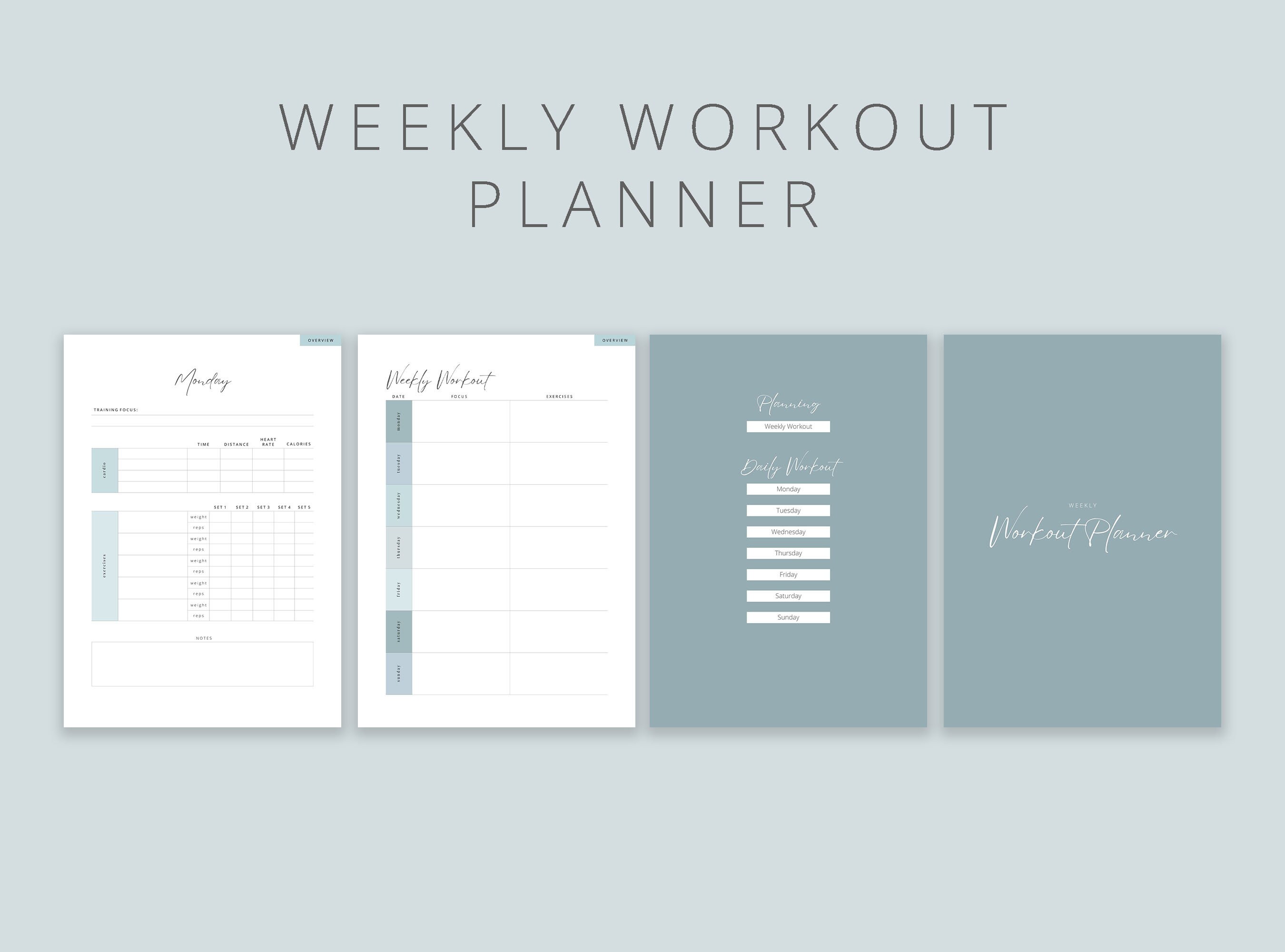 Weight Loss Journal Digital Planner Goodnotes Exercise Etsy