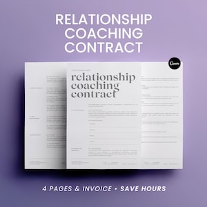 Relationship Coaching Agreement: Editable Canva Contract Template
